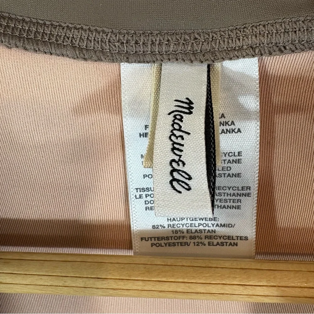 Madewell Second Wave Rash Guard One Piece Swimsuit Size S Tan (Castle Rock) - Picture 5 of 12